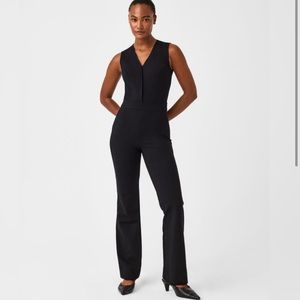 Spanx Sleeveless Flared Jumpsuit Classic Black Flare